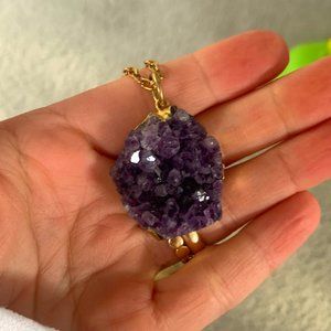 Club Monaco Amethyst Quartz Pendant Necklace